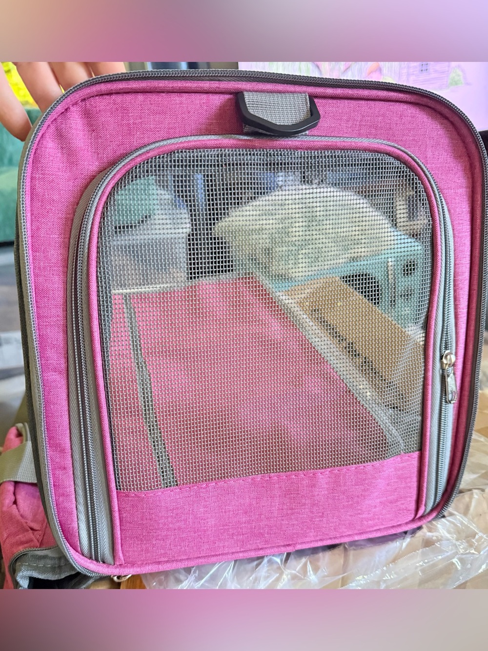 💕 NIB Pink Soft-Sided Cat or Small Dog Pet Carrier with Mesh Panels - Picture 15 of 16